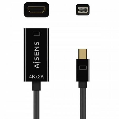 DisplayPort-kabel Mini DisplayPort til HDMI - Aisens - 15 cm - Sort
