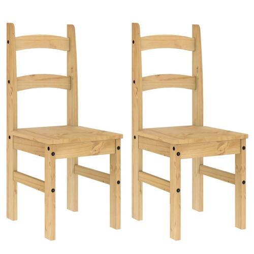 Spisebordsstole 2 stk. 40x46x99 cm massivt fyrretræ