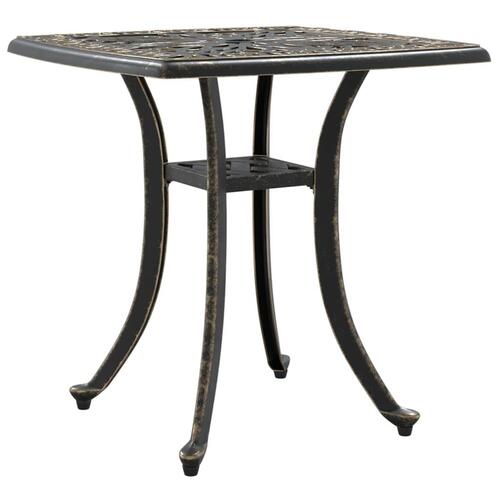 Havebord 53x53x53 cm støbt aluminium bronzefarvet