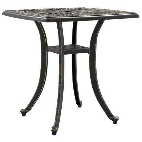 Havebord 53x53x53 cm støbt aluminium bronzefarvet