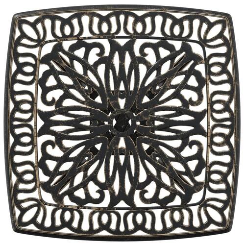 Havebord 53x53x53 cm støbt aluminium bronzefarvet
