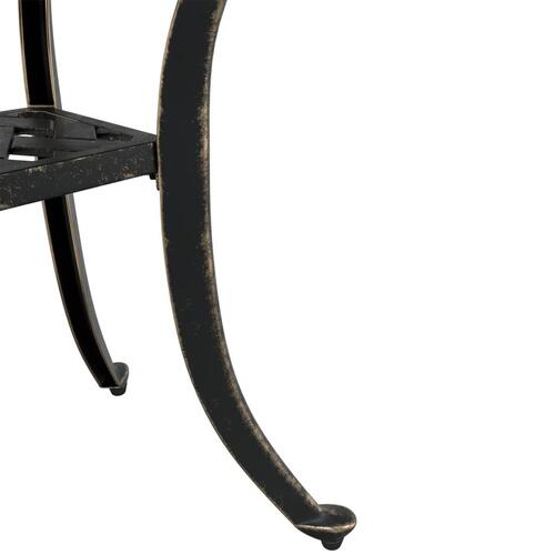 Havebord 53x53x53 cm støbt aluminium bronzefarvet