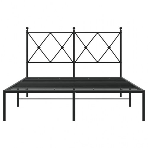 Sengeramme med sengegavl 120 x 190 cm - sort