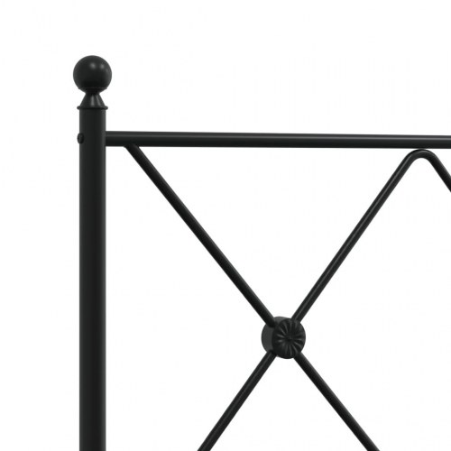 Sengeramme med sengegavl 135 x 190 cm - sort