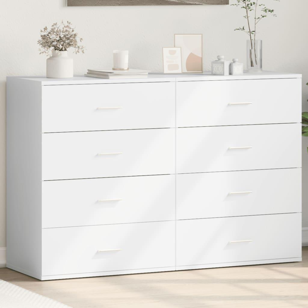 Skænke sæt á 2 - 60 × 39 × 80 cm i hvidt konstrueret træ