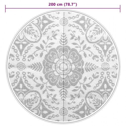 Udendørs gulvtæppe ARAKIL Ø 200 cm PP lyserød