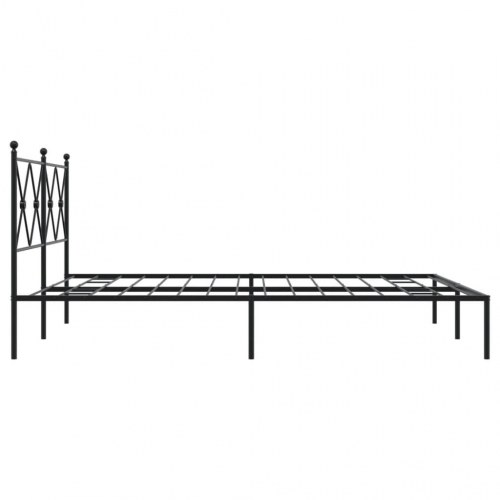 Sengeramme med sengegavl 160 x 200 cm - sort