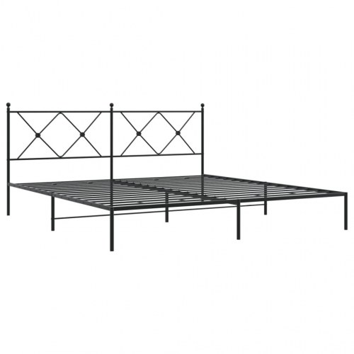 Sengeramme med sengegavl 183 x 213 cm - sort