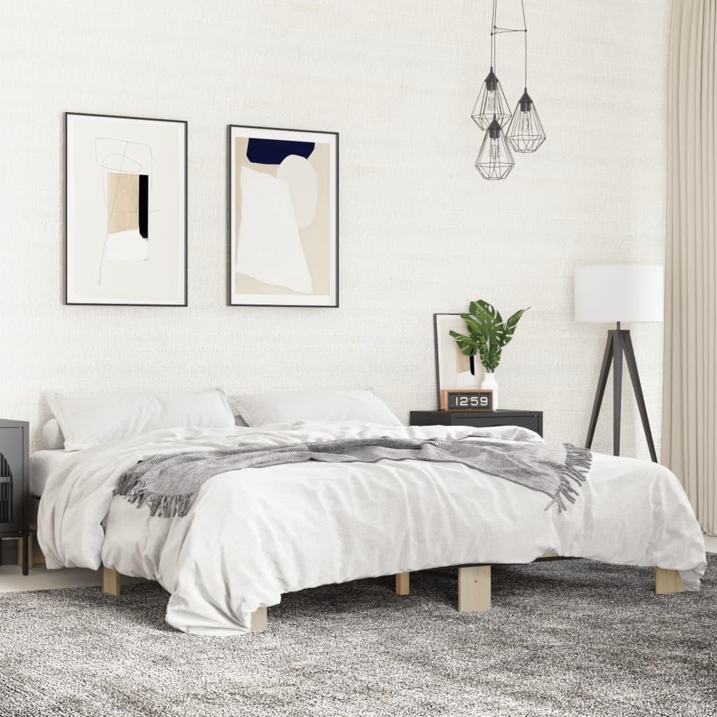 Sengeramme Konstrueret Træ Og Metal - Sonoma-eg / 160 x 200 cm