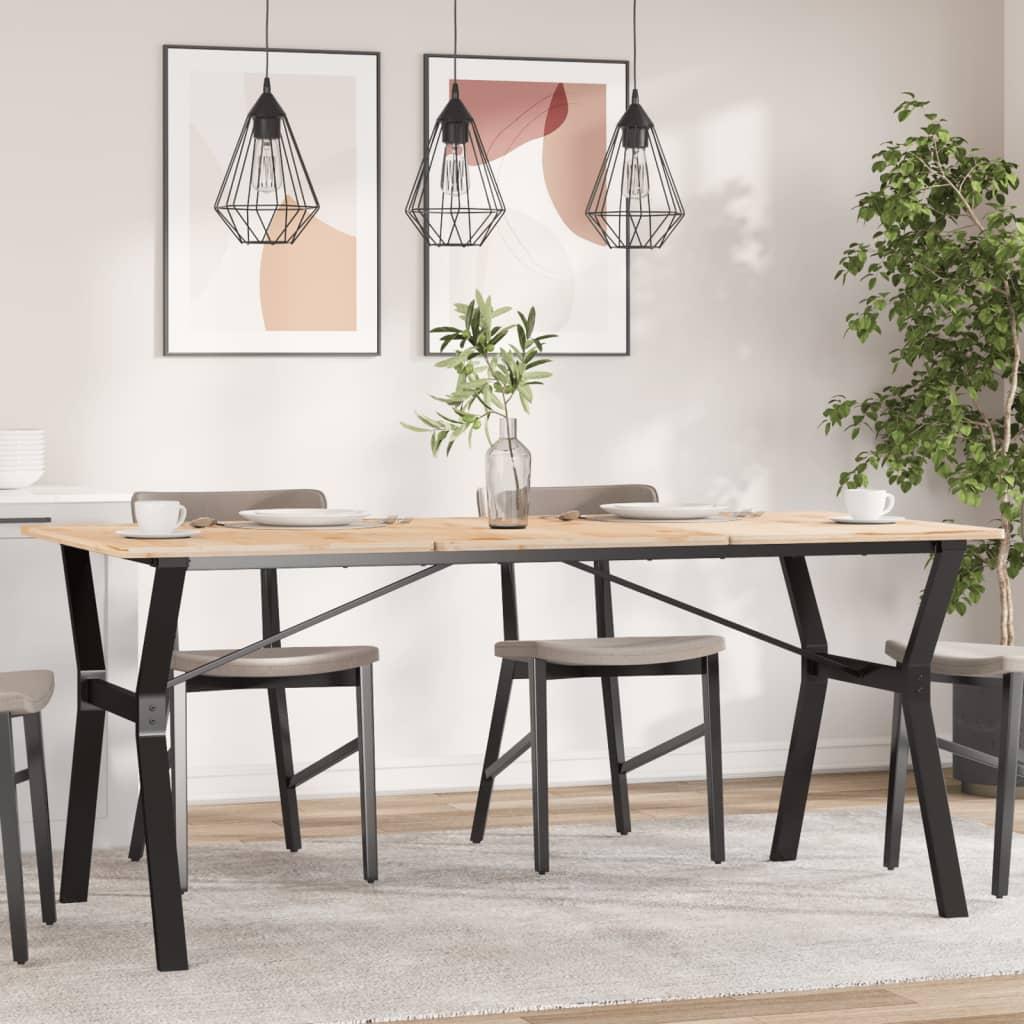 Bordben til spisebord 160x80x73 cm Y-stel støbejern