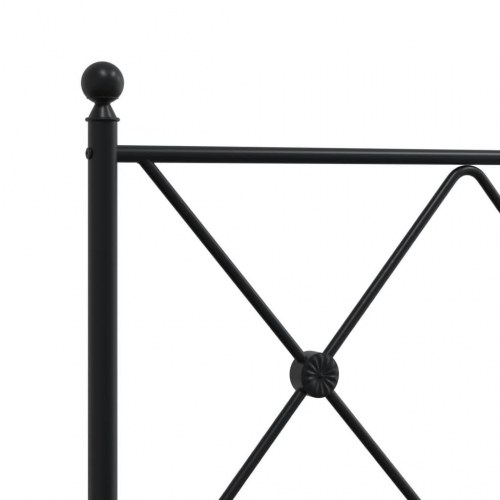 Sengeramme med sengegavl 100 x 200 cm - sort