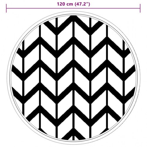 Udendørs gulvtæppe ARAKIL Ø120 cm PP grå