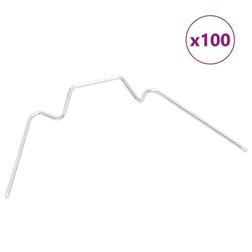 Glasclips/flueben til drivhus 100 stk. W-type galvaniseret stål