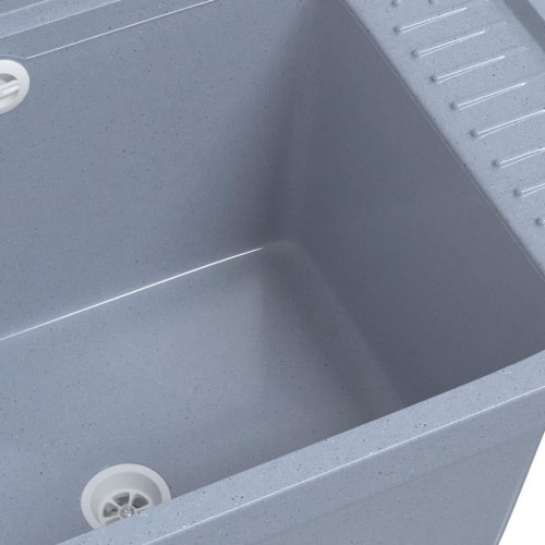 Håndvask 50x35x24 cm væghængt resin grå