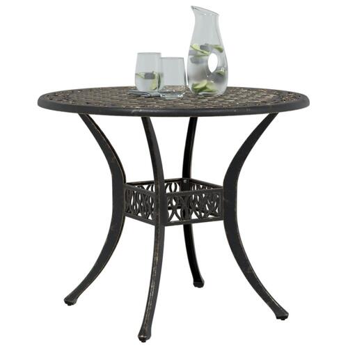 Havebord Ø90x75 cm støbt aluminium bronzefarvet