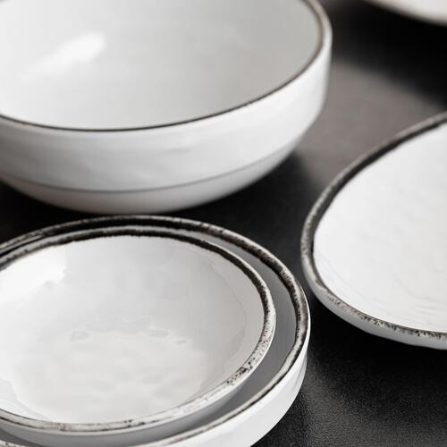 Skål Quid Select Filo Hvid Sort Plastik 11,6 x 2,6 cm (24 enheder)