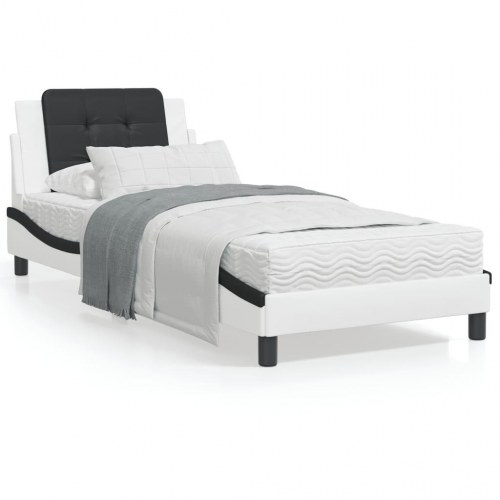 Sengeramme Zadar 100 x 200 cm uden madras - sort/hvid