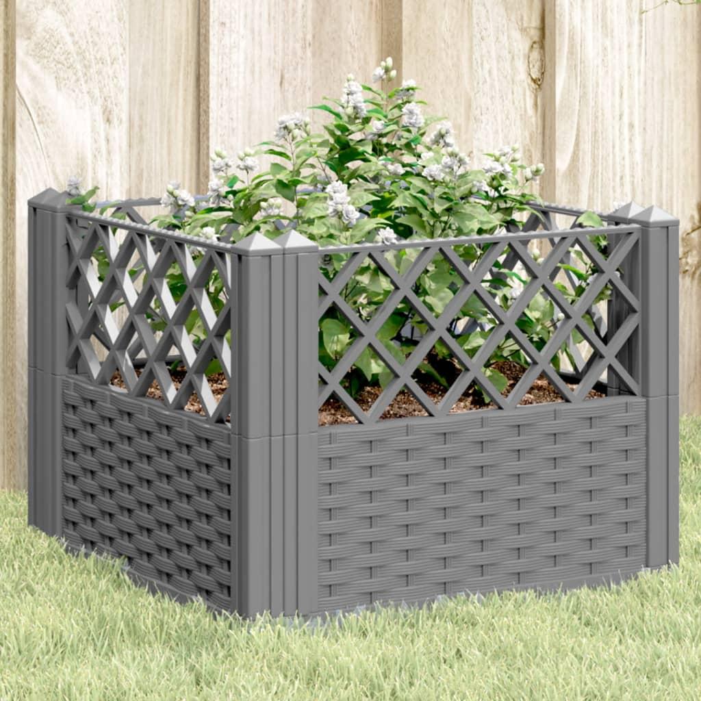 Plantekasse Med Spyd 5x43 5x43 Lysegrå