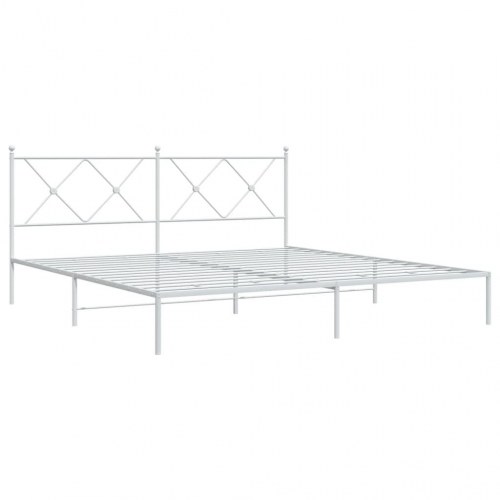 Sengeramme med sengegavl 180x200 cm - hvid