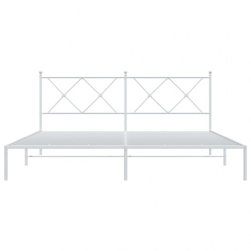 Sengeramme med sengegavl 180x200 cm - hvid