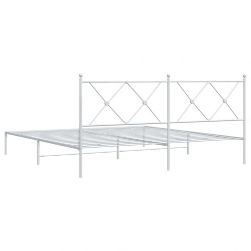 Sengeramme med sengegavl 180x200 cm - hvid