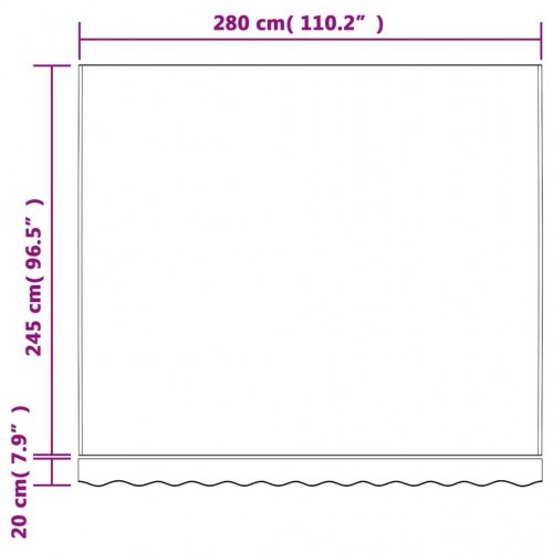 Markisedug 3 x 2,5 m - stribet, flerfarvet