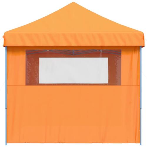 Foldbart pop-up festtelt med 3 sidevægge orange