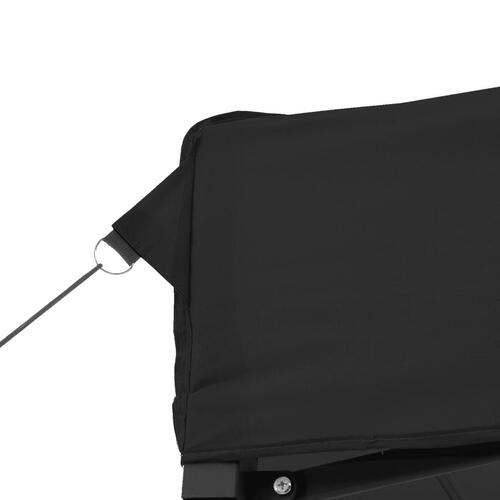 Foldbart pop-up festtelt med 4 sidevægge sort