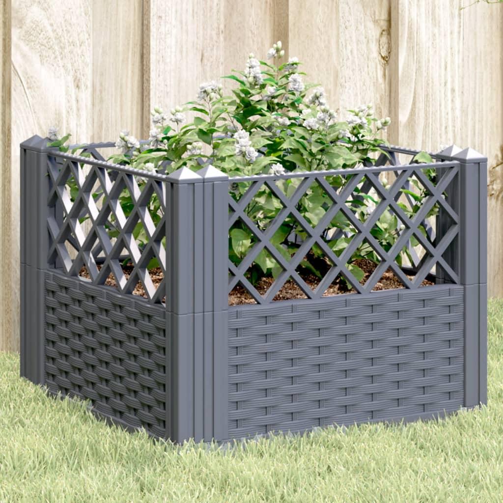 Plantekasse Med Spyd 5x43 5x43 Grå