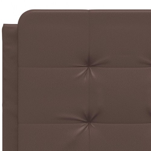 Sengeramme med LED Zadar 120 x 200 cm - brun, uden madras