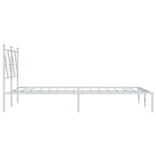 Sengeramme med sengegavl 120x200 cm - hvid