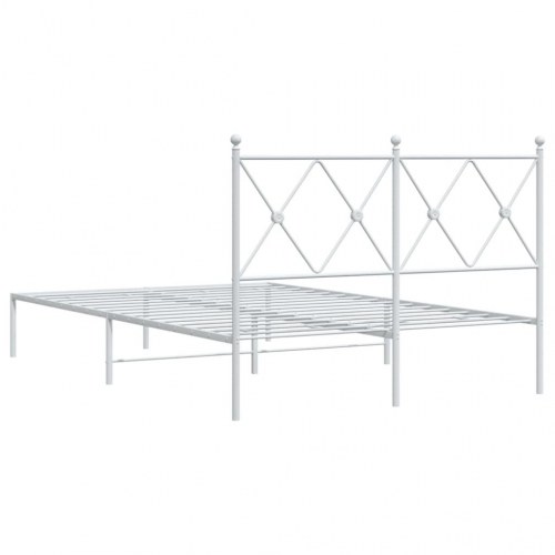 Sengeramme med sengegavl 120x200 cm - hvid