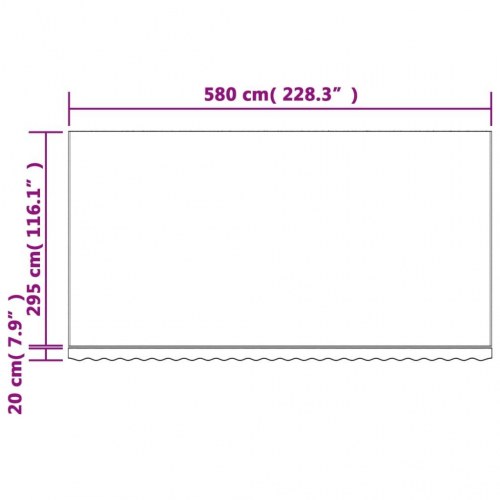 Markisedug 6 x 3 m - stribet, flerfarvet