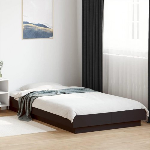 Sengeramme med LED-lys 100 x 200 cm - sort