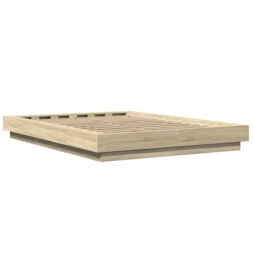 Sengestel 120 x 190 cm med lameller - sonoma-eg