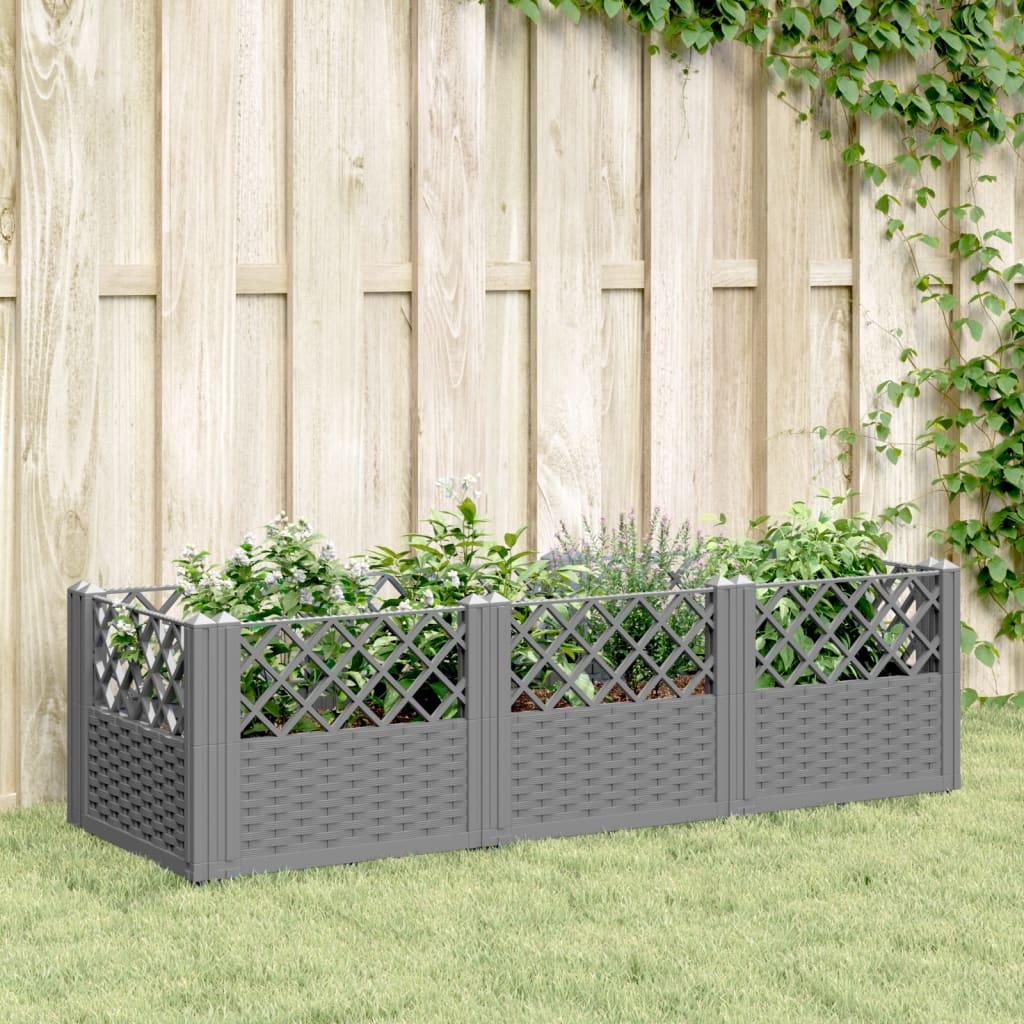 Plantekasse Med Spyd 123 5x43 5x43 Lysegrå