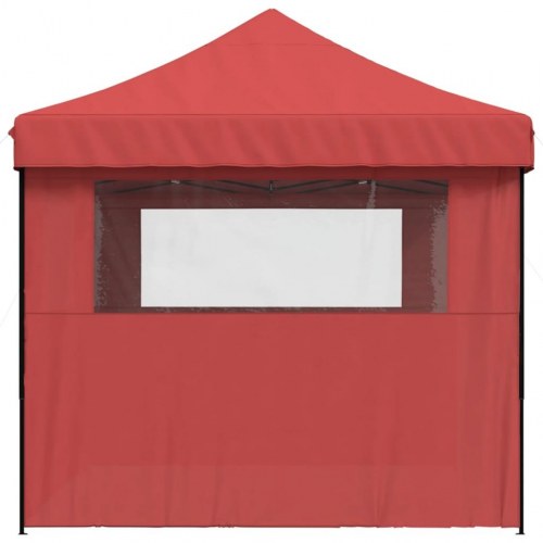 Foldbart pop up-festtelt med 3 sidevægge - bordeaux