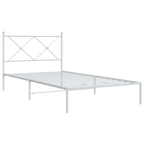 Sengeramme med sengegavl 107 x 203 cm - hvid