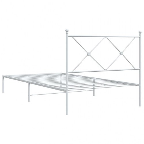 Sengeramme med sengegavl 107 x 203 cm - hvid