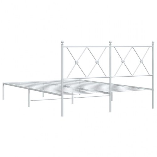 Sengeramme med sengegavl 140 x 190 cm - hvid