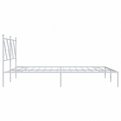 Sengeramme med sengegavl 150 x 200 cm - hvid