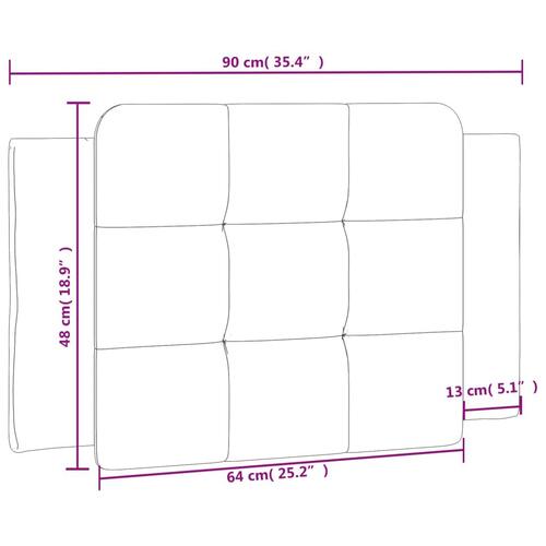 Gavlpude 90 cm kunstlæder grå