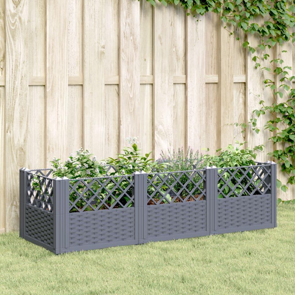 Plantekasse Med Spyd 123 5x43 5x43 Grå