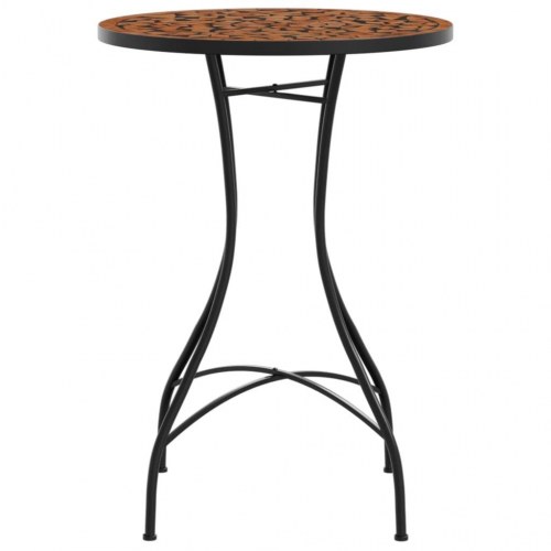 Bistrobord med mosaikdesign Ø50 × 70 cm - keramisk, terrakottafarvet