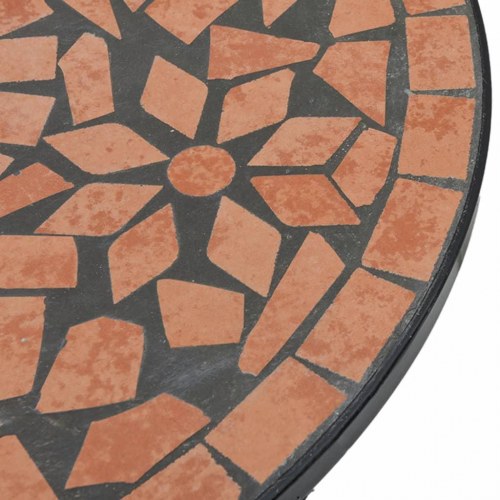 Bistrobord med mosaikdesign Ø50 × 70 cm - keramisk, terrakottafarvet