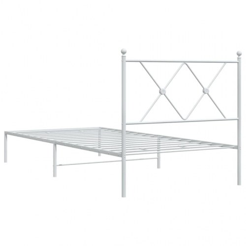 Sengeramme med sengegavl 90 x 200 cm - hvid