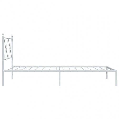 Sengeramme med sengegavl 100 x 200 cm - hvid