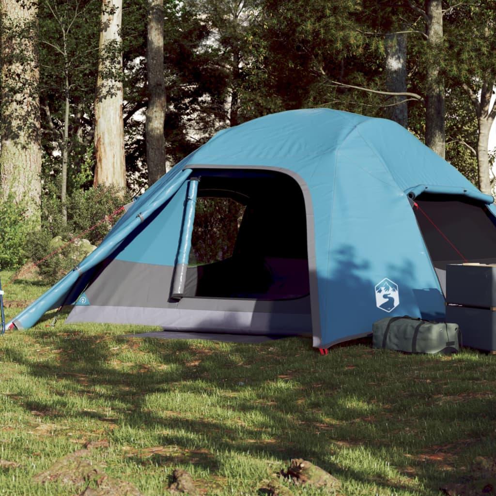 4-personers campingtelt vandafvisende blå