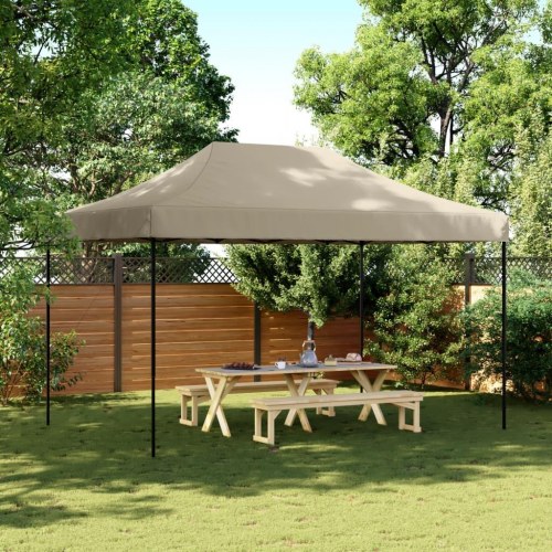 Foldbart pop up-festtelt 440 × 292 × 315 cm - gråbrun
