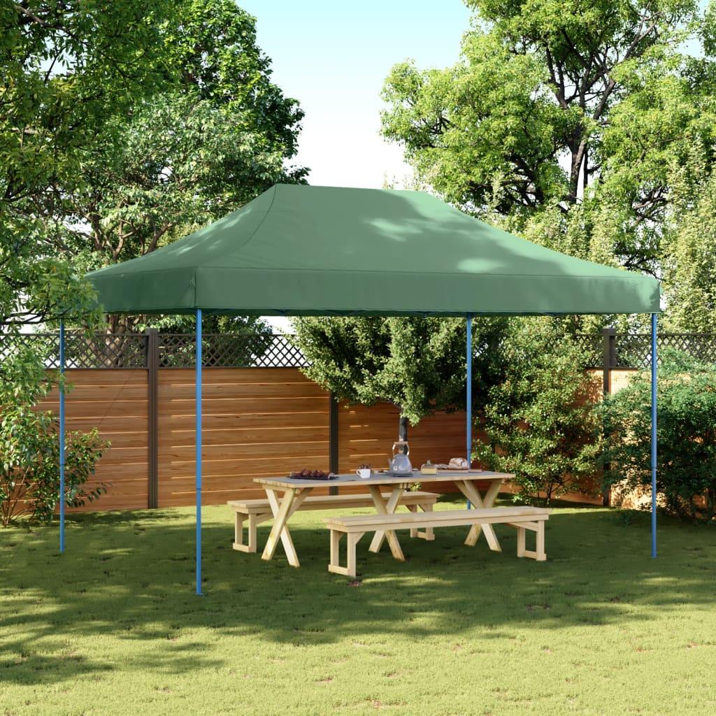 Foldbart pop up-festtelt 440x292x315 cm grøn billede